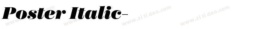 Poster Italic字体转换
